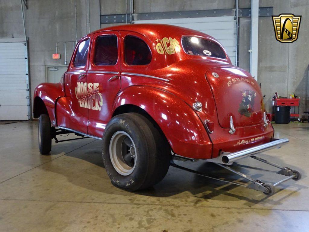 Red 1948 Austin Gasser Sedan V8 3 Speed