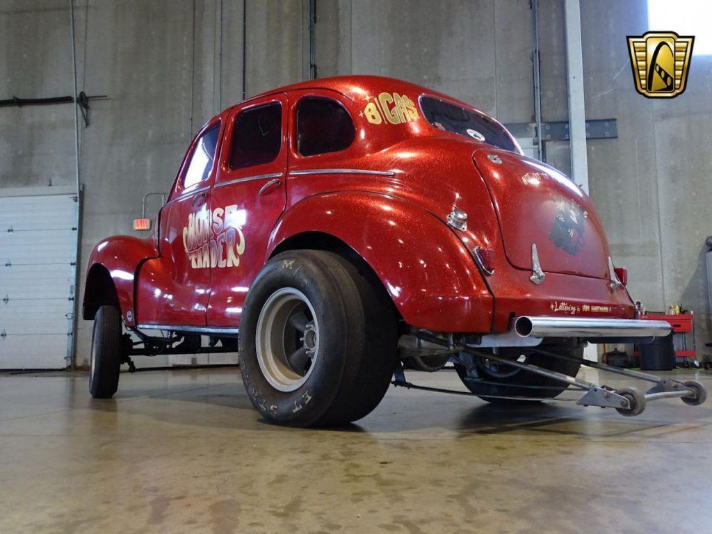 Red 1948 Austin Gasser Sedan V8 3 Speed