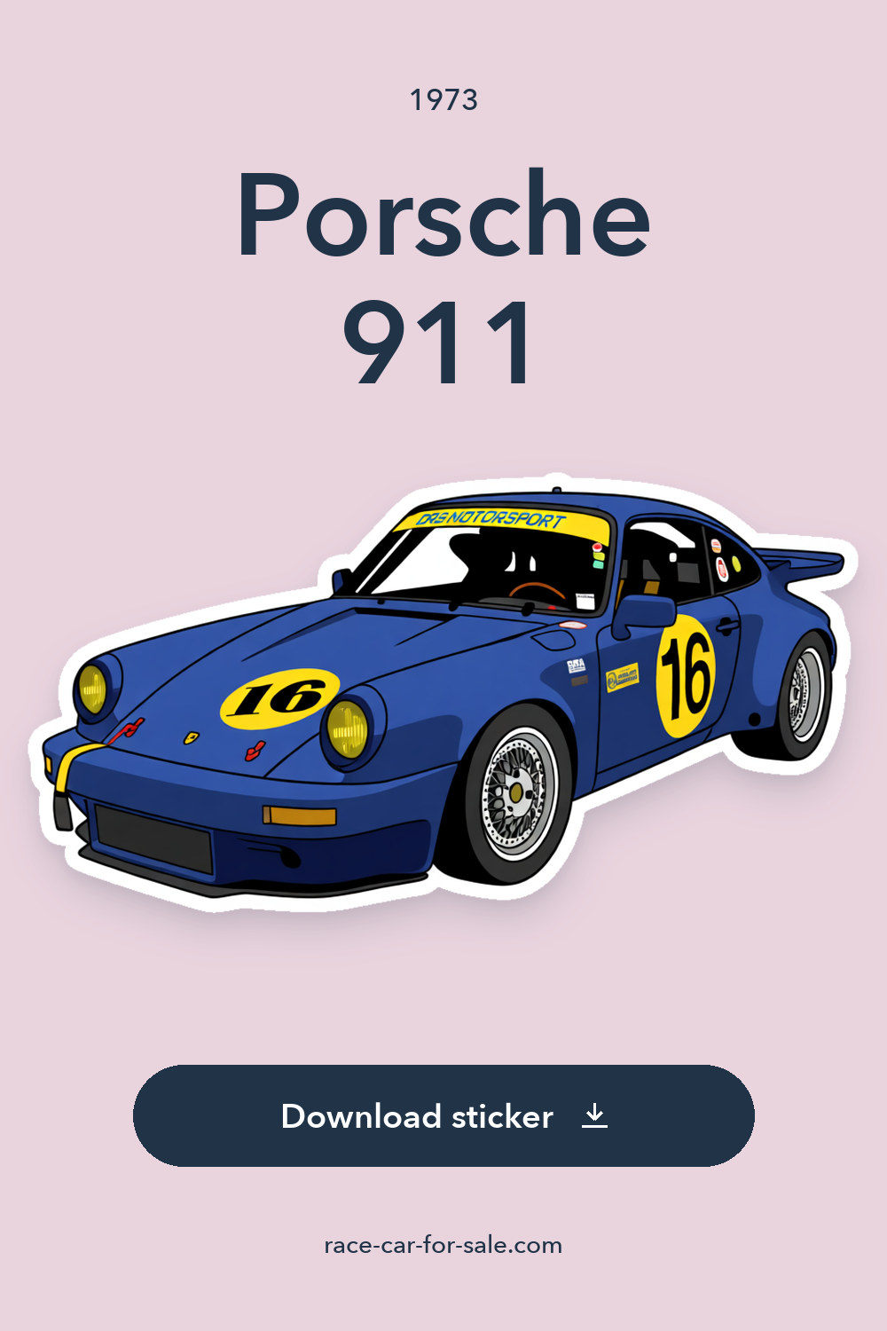 1973 Porsche 911 sticker preview