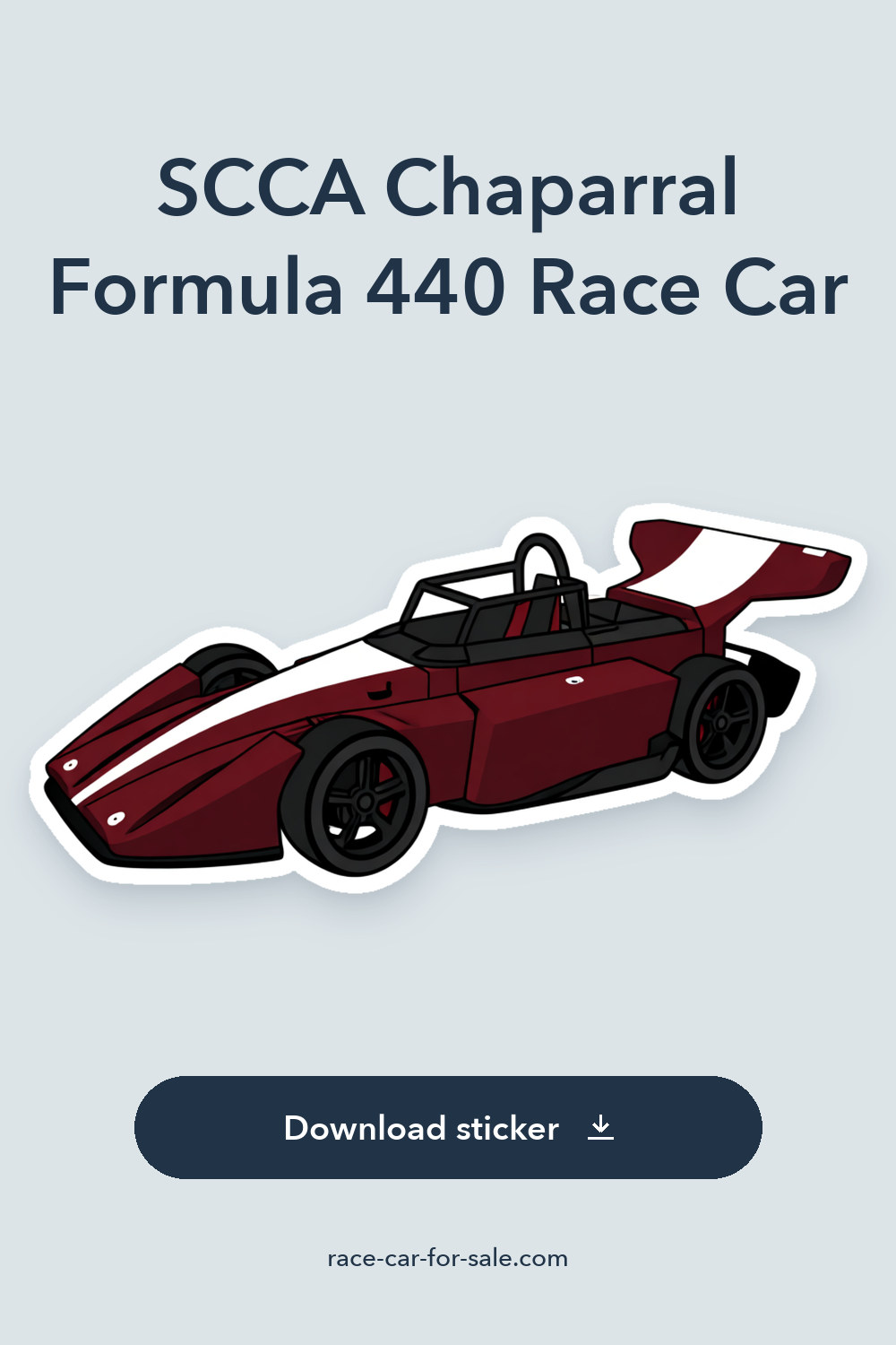 SCCA Chaparral Formula 440 Race Car sticker preview