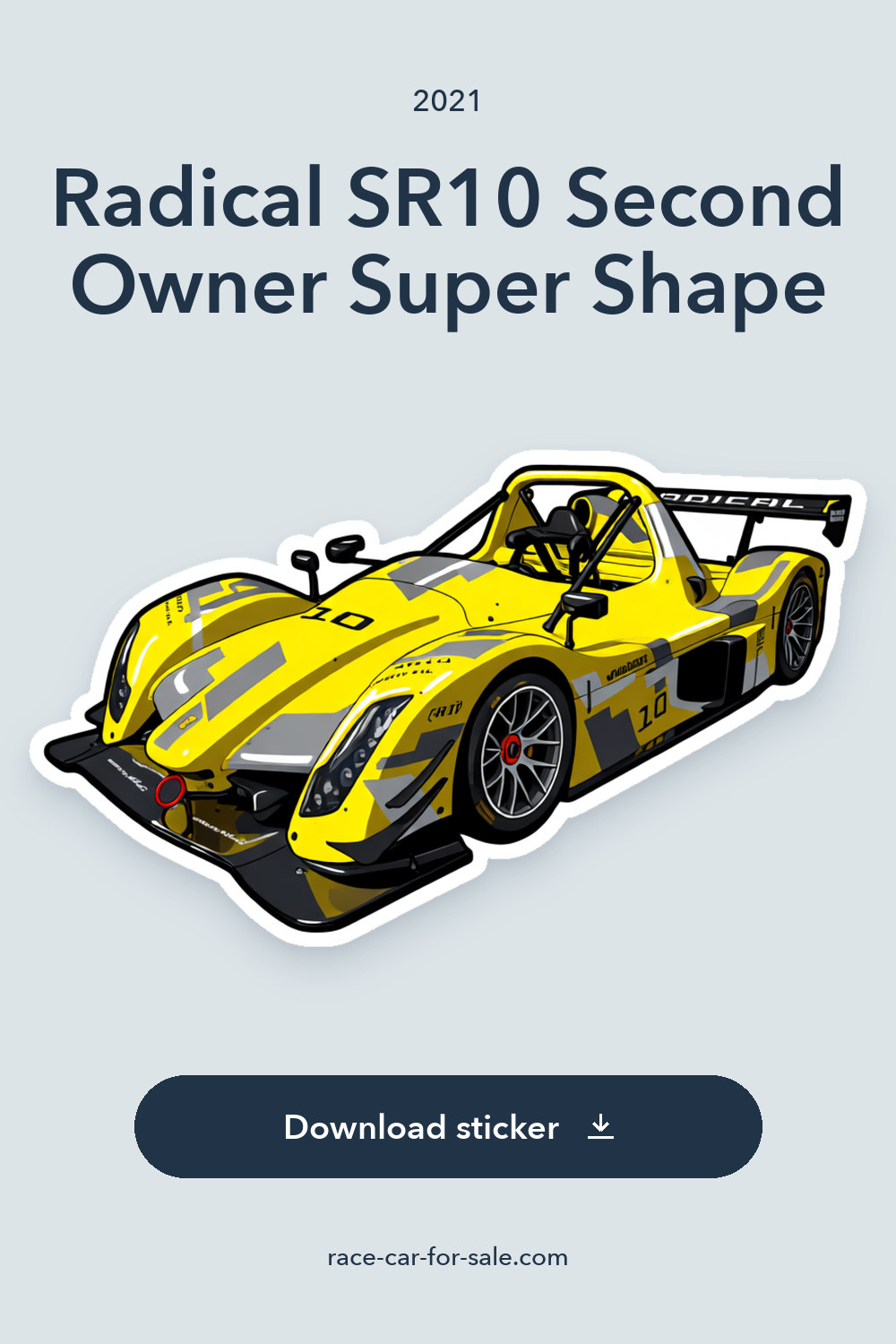 2021 Radical SR10 Second Owner Super Shape sticker preview